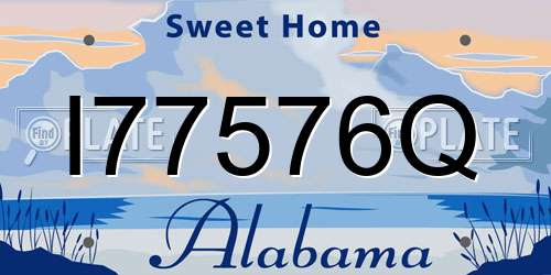 I77576Q Alabama License Plate