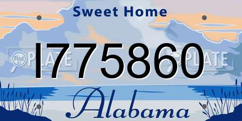 I775860 Alabama License Plate