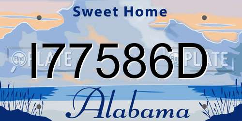 I77586D Alabama License Plate