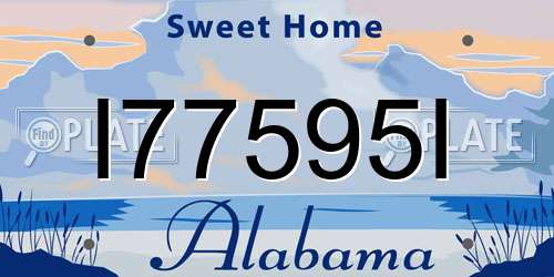 I77595I Alabama License Plate