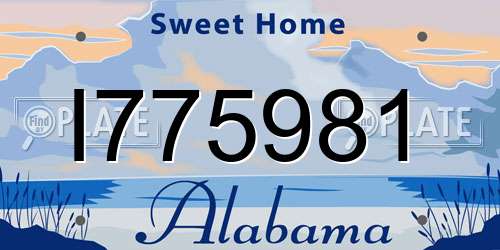 I775981 Alabama License Plate