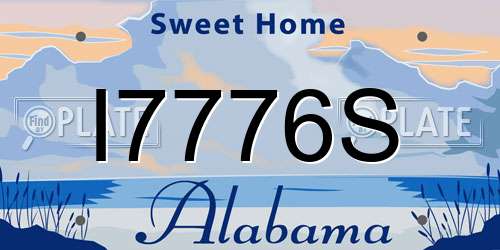 I7776S Alabama License Plate