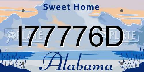 I77776D Alabama License Plate