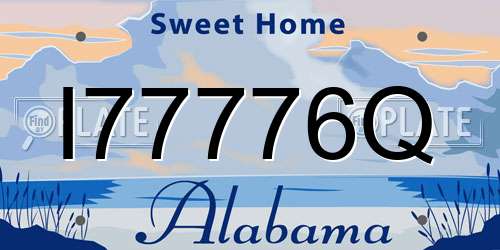 I77776Q Alabama License Plate
