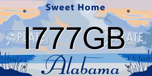 I777GB Alabama License Plate