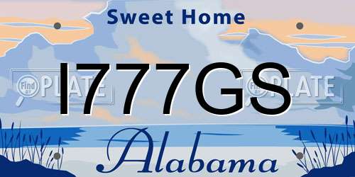 I777GS Alabama License Plate