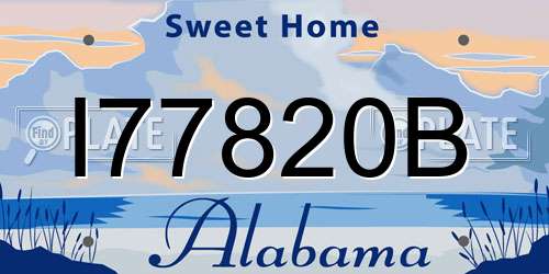 I77820B Alabama License Plate