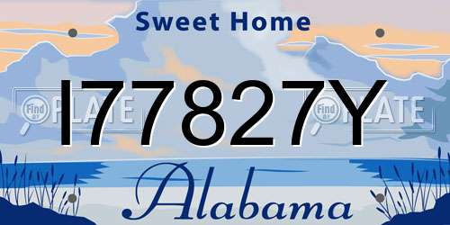 I77827Y Alabama License Plate