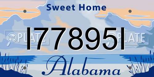 I77895I Alabama License Plate