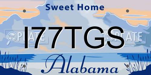 I77TGS Alabama License Plate