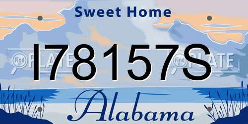 I78157S Alabama License Plate