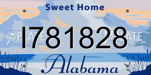 I781828 Alabama License Plate