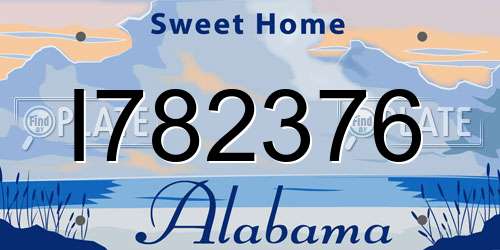 I782376 Alabama License Plate