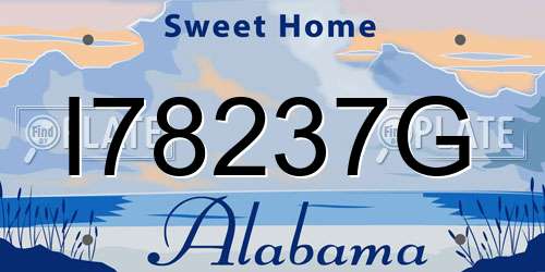 I78237G Alabama License Plate