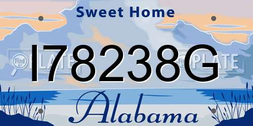 I78238G Alabama License Plate