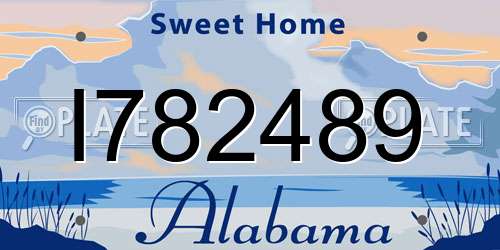 I782489 Alabama License Plate