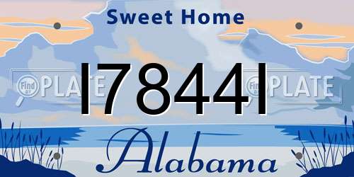 I7844I Alabama License Plate