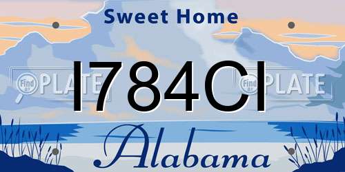 I784CI Alabama License Plate