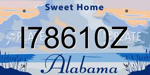 I78610Z Alabama License Plate