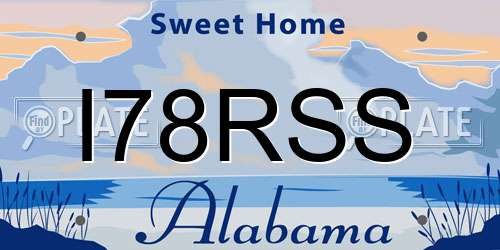 I78RSS Alabama License Plate