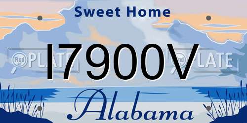 I7900V Alabama License Plate