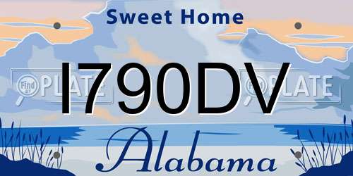 I790DV Alabama License Plate