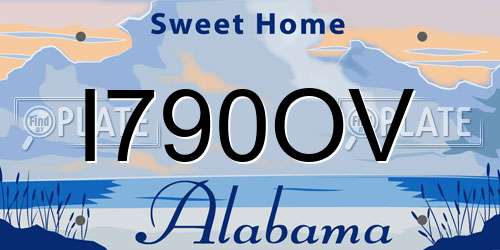 I790OV Alabama License Plate