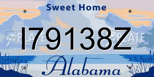 I79138Z Alabama License Plate