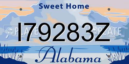 I79283Z Alabama License Plate