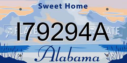 I79294A Alabama License Plate