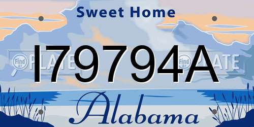 I79794A Alabama License Plate