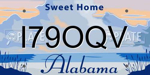 I79OQV Alabama License Plate