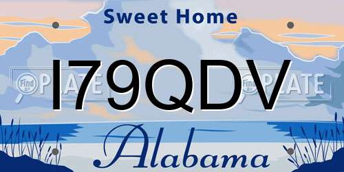 I79QDV Alabama License Plate