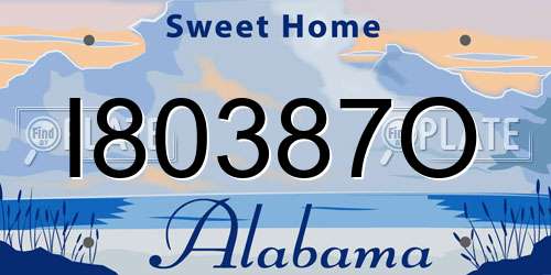 I80387O Alabama License Plate