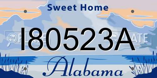 I80523A Alabama License Plate