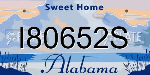 I80652S Alabama License Plate
