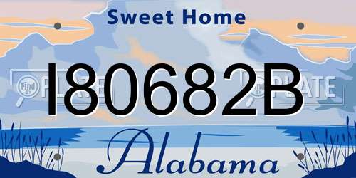I80682B Alabama License Plate