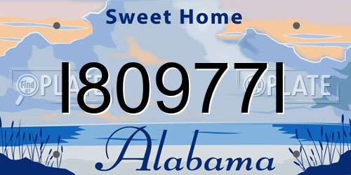 I80977I Alabama License Plate