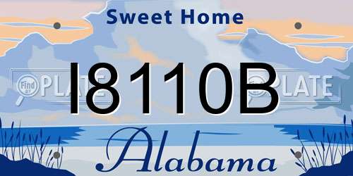 I8110B Alabama License Plate