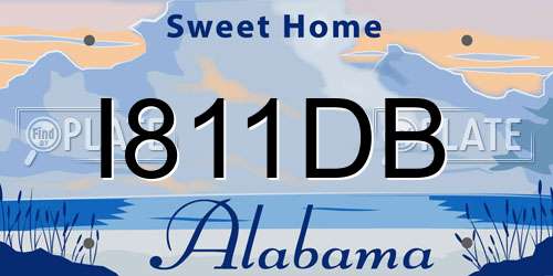 I811DB Alabama License Plate