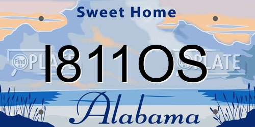 I811OS Alabama License Plate
