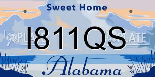 I811QS Alabama License Plate