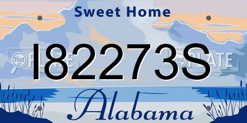 I82273S Alabama License Plate