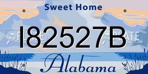 I82527B Alabama License Plate