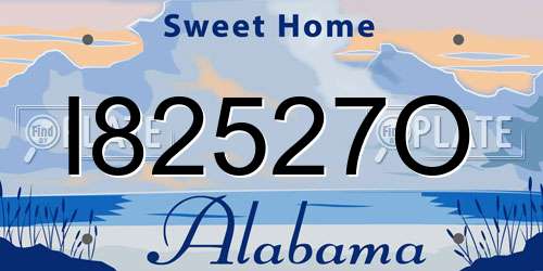 I82527O Alabama License Plate