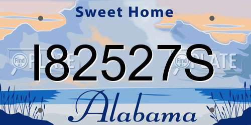 I82527S Alabama License Plate