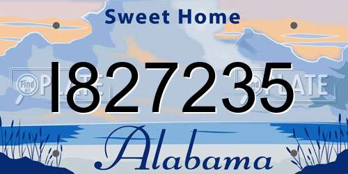I827235 Alabama License Plate