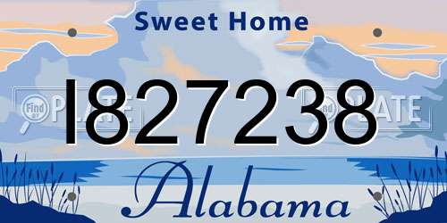 I827238 Alabama License Plate