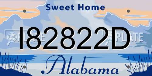 I82822D Alabama License Plate