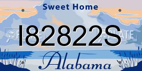 I82822S Alabama License Plate